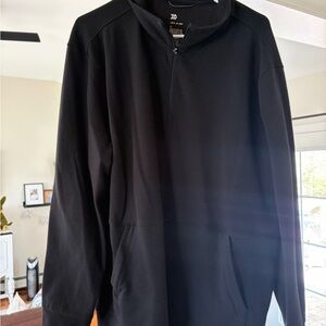 Black Men's Quarter-Zip Pullover Sweater XL nice preowned condition